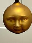 Vintage Dept 56 Gold Mercury Glass Man In The Moon Christmas Ornament 9074-3 Lrg