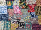 Indian Block Print Cotton Fabric Fat Quarter Bundle Quilting Scraps Fabric Scrap