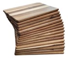 16 Pieces Bulk Lot 13 X 9  Brown Tan Acacia Wood Cutting Boards Laser Engraving