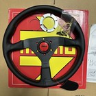 Momo Montecarlo 350mm 14  Genuine Leather Thickened Spoke Steering Wheel Black