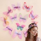 100 200 300pcs 3d Organza Butterfly Hair Clips Colorful Hair Accessories For Wom