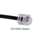Db9 Serial Rs232 To Rj12 6p6c Adapter Cable For Apc Pdu 940-0144a Black 