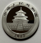2017 China 30 Gram 999 Silver Panda 10   Coin Brilliant Uncirculated Toning