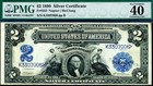 Hgr 1899  2 Silver Certificate Fr 253   rarer Napier mcclung   Pmg Xf-40epq