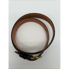 Vintage Coach Black Leather Waist Belt Classic Buckle Brass Gold Womens Medium