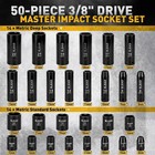 3 8   Drive Impact Socket Set - 50-piece Shallow   Deep Socket Set Metric And   