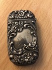 Highly Decorated Antique Sterling Silver Match Safe Vesta Engraved 1899 R To E