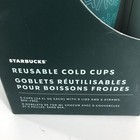 New- Starbucks Holiday 2019 Reusable Cold Cup Set Of 5 With Stripe Straws Nos