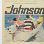 Johnson Motors Sea-horse 20 Outboard 1966 Vintage Print Ad Mod Fashion Boat
