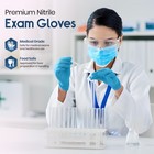 Nitrile Disposable Gloves 4 Mil Powder Free Latex Free Exam Medical Blue