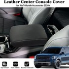 Center Console Armrest Cover Accessories 2020-2025 Gray Stitches Leather