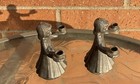 Angel Cast Metal Candlebra  1950s Italian Holder Set Of Two
