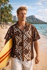 Duke Kahanamoku By Kahala Vintage 80s Mens Hawaiian Ss Aloha Shirt  - Size Large
