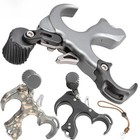 Archery Compound Bow Release Aids 3 Finger Thumb Trigger Adjustable Target Hunt