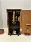 Antique Ernst Leitz Wetzlar Brass Microscope  226641 Extra Eyepieces In Case   