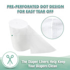 100  Bamboo Unscented Diaper Linersfragance Free And Chlorine Free -                