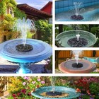 Solar Powered Fountain Water Pump Night Floating Garden Bird Bath Kit W  12 Led