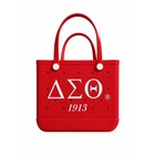 Delta Sigma Theta Eva Beach Bag Dst Red Sorority Tote With Charms