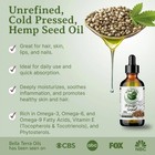 Organic Cold-pressed Unrefined Hemp Seed Oil 100  Pure Skin Hair Face Nails Care