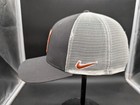 Ut University Of Texas Longhorn Retro Bevo Logo Nike Swoosh Mesh Snapback Hat 