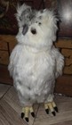 Hansa 12  C2010 Snowy Owl Plush Handcrafted Movable Head Bendable Feet Glass Eye