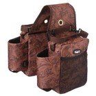 Western Saddle Bags - Bottle Holder - Gear Carrier - Tooled Leather Prints