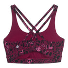 Lululemon Women   s Sports Bra Energy Maroon Print Size 6