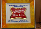 Rare Vintage 1960s Miller High Life Lighted Beer Pub Bar Sign - Works Great 