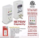 Ac Voltage Protector Brownout Surge Refrigerator 1875 Watts Appliance 10 Pack