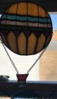Vintage Hot Air Balloon Stained Glass Suncatcher Window Hanging