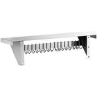 12  X 36  Stainless Steel Wall Pot Pan Rack Shelf 18 Hook Commercial Kitchen Nsf