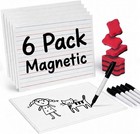 6 Pack Magnetic Dry Erase Lap Boards For Kids  9x12 Double-sided Lined And Bl   