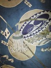 Vintage Japan Boro Old Japanese Cloth Edo Helmet Sword Bow Arrow Scraps