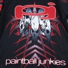 Paintball Junkies Jersey Mens 2xl Black Red Skulls Long Sleeve Pullover Usa Xxl