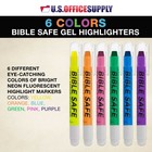 6 Bible Safe Gel Highlighters  Bright Neon Colors Yellow  Orange Pink Green Blue