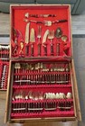 Vintage Thai Brass And Rosewood Flatware Set - Service For Twelve    155 Pieces 
