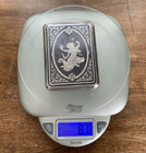 Sterling Silver   Niello Antique Case - Monkey God - Elegant Engraving Details