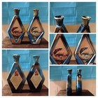 Lot Of 3 Antique Vintage Kentucky Straight Bourbon Whiskey Bottles Art Work   