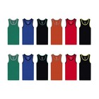 Buyless Fashion Boys Scoop Neck Tagless Undershirts Soft Cotton Tank  12 Pack 