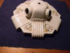 Mint Vintage Porcelain Ceiling Light Fixture Floral 3 Bulb Porcelier Art Deco