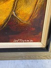 Vintage Danish Modern Sailboat Painting Signed Led Tingk  r 1970