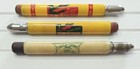 Lot Of 3 Vintage Bullet Case Advertising  Pencils Live Stock Yards John Deere
