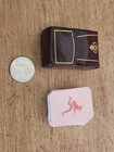 Italian Leather Case With Mini Playing Cards Italy Calf Vintage Lot 4 Different