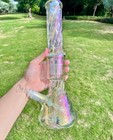 15  colorful Glass Bong Spiral Bong Thick Water Pipe Filter Smoking Hookah