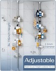 4-tier Corner Shower Caddy Rack Bathroom Organizer Tension Pole Rust-free
