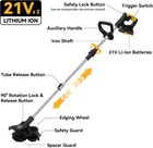 Devonic 21v Cordless Grass Trimmer Edger 2-in-1 W  2 Batteries   Charger