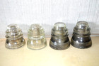 Vintage Hemingray Clear Glass Insulator 42 45 Made Usa Lot Of 4