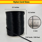 2 Mm 330 Feet Satin Nylon Cord String For Jewelry Making Bracelet Necklaces Bead