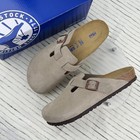 New Birkenstock Boston Taupe Suede Leather Man s Shoes Wide eu42-45