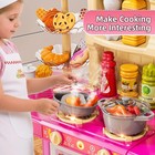 36  Kids Play Kitchen Set With Light   Sound     Pretend Cooking Toy  pink 